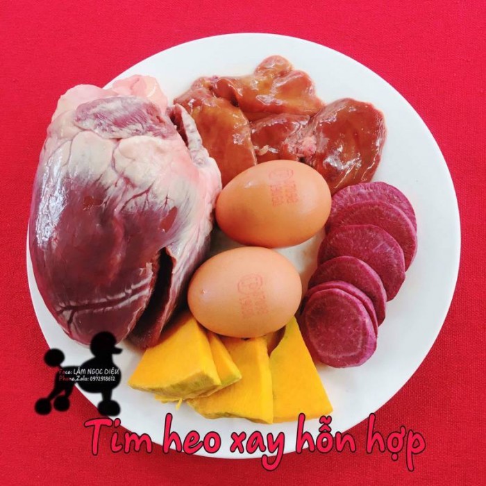 Tim heo xay hỗn hợp